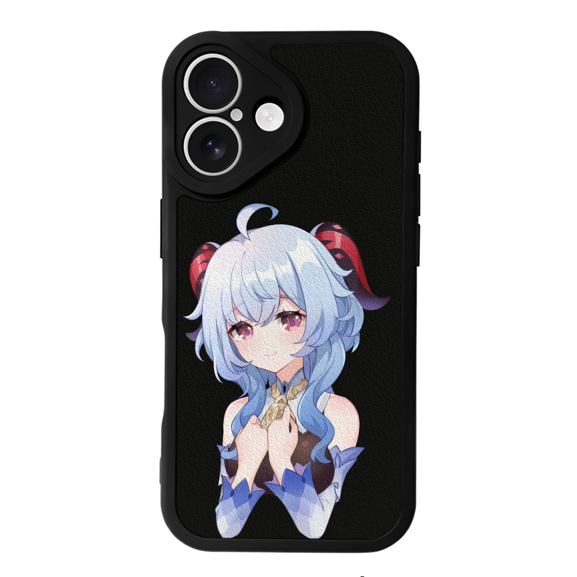 げんし神 甘雨 かんう genshin Ganyu 【iPhone 16シリーズ対応】シリコンスマホケース（レザー調） 材質：シリコン